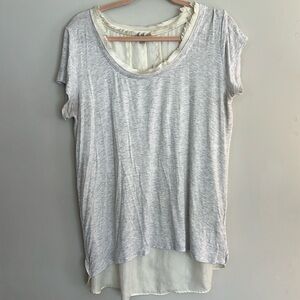 Anthropologie Gray Silk Flowy Blouse​